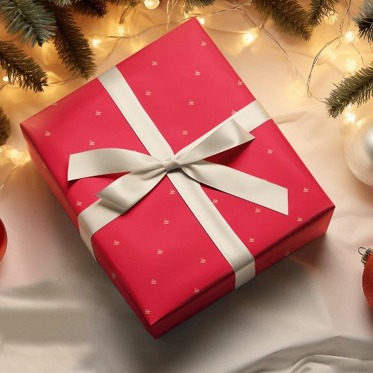 Birthday Pink Monogram Initiaal Cadeaupapier