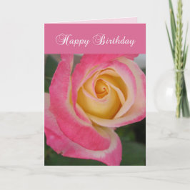 Birthday Pink Rose Kaart