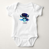 Birthday Pirate Skull Baby Bodysuit (Voorkant)