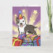 Birthday Pitbull / American Staffordshire Terrier Kaart (Voorkant)