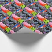 Birthday Pitbull in zonnebrillen: verpakkingspapie Cadeaupapier (Hoek)