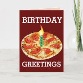BIRTHDAY PIZZA-KAARTEN KAART (Voorkant)