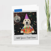 Birthday Pizza Labrador Retriever Dog Funny Card Kaart (Voorkant)