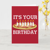 BIRTHDAY PIZZA MET KAART VAN KANTEN (Gele Bloem)