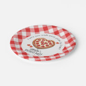 Birthday Pizza Party Papieren Bordje (Gekanteld)