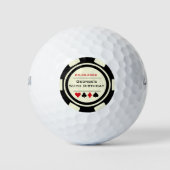 Birthday Poker Chip Las Vegas Theme Red Black Golfballen (Voorkant)