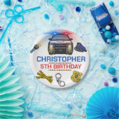 Birthday politieman papieren bordje (Feest)