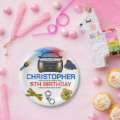 Birthday politieman papieren bordje (Feest)