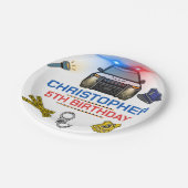 Birthday politieman papieren bordje (Gekanteld)