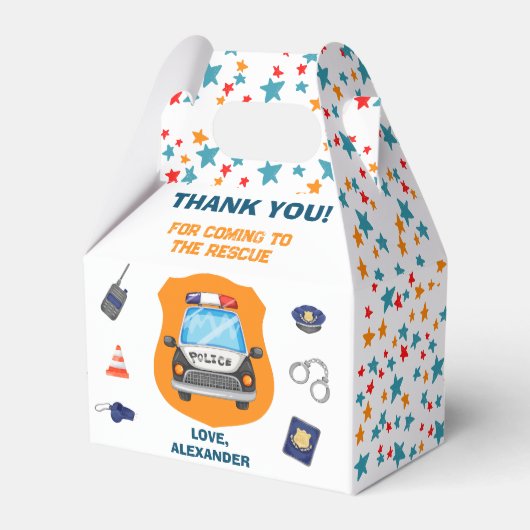 Birthday politietag bedankdoosjes (Voorkant Zijde)