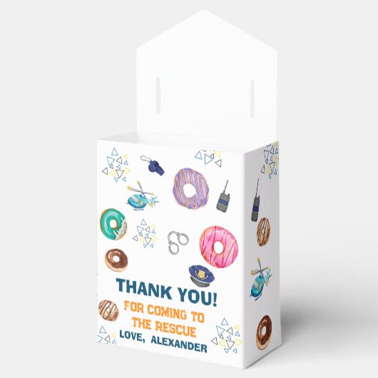 Birthday politietag bedankdoosjes (Geopend)