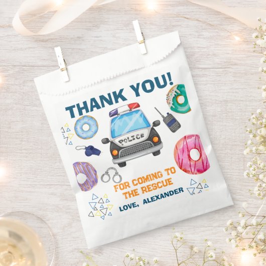 Birthday politietag bedankzakje (Geknipt)