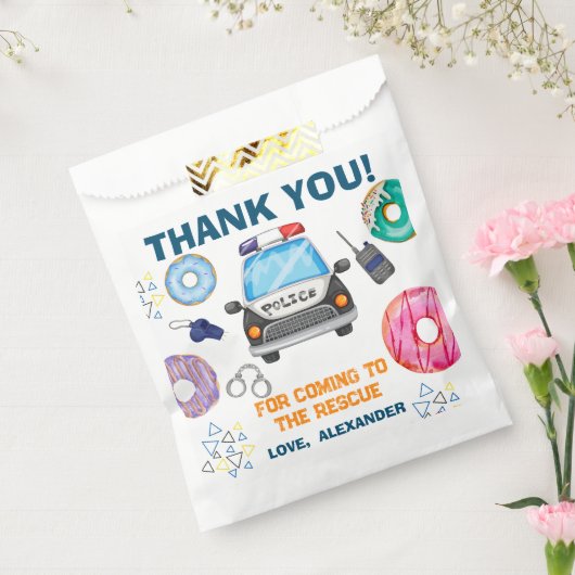 Birthday politietag bedankzakje (Gezegeld)