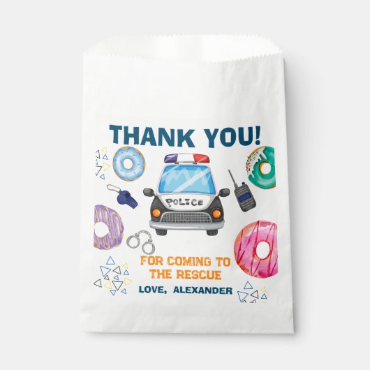 Birthday politietag bedankzakje (Voorkant)