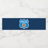 Birthday politietag waterfles etiket (Enkel label)