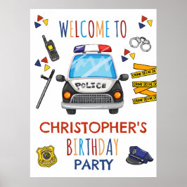 Birthday, politieuitnodiging poster