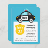 Birthday, politiewagen kaart (Voorkant / Achterkant)