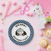Birthday, politiewagen papieren bordje (Feest)