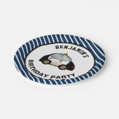 Birthday, politiewagen papieren bordje (Gekanteld)