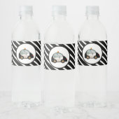 Birthday, politiewagen waterfles etiket (Flessen)