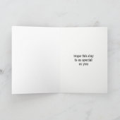 Birthday Polka Dot Love Heart Gingham Personalized Kaart (Binnen)