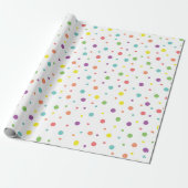 Birthday Polka Dots Cadeaupapier (Uitgerold)