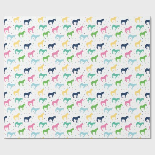 Birthday Ponies Gift Wrap Cadeaupapier (Vlak)