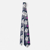 Birthday poodle dog mannen necktie stropdas (Achterkant)