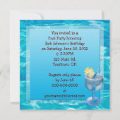 Birthday Pool Bash Kaart (Achterkant)