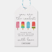 Birthday Pool Chilling Party Favor Cadeaulabel (Voorkant)