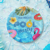 Birthday Pool Party Fun Summer Water Swimming Papieren Bordje