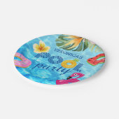 Birthday Pool Party Fun Summer Water Swimming Papieren Bordje (Gekanteld)
