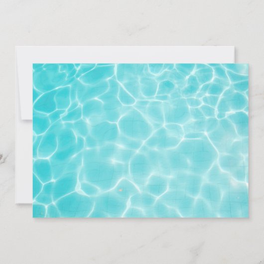 Birthday Pool Party Invitation Bedankkaart (Achterkant)