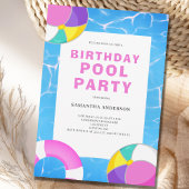 Birthday Pool Party Invitation Kaart