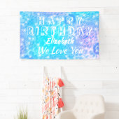 Birthday poolpartij Beach party Water ripples chic Spandoek (Insitu)