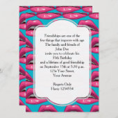 Birthday Pop Art Pink Lips Makeup Kaart (Voorkant / Achterkant)