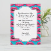 Birthday Pop Art Pink Lips Makeup Kaart (Staand voorkant)