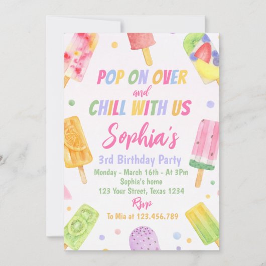 Birthday Pop op Kaart (Voorkant)