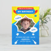 Birthday Power Foto Kaart (Staand voorkant)