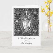 Birthday Prayer Sacred Heart rooms-katholieke prie Kaart (Gele Bloem)