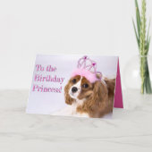 Birthday Princess Cavalier King Charles Kaart (Voorkant)