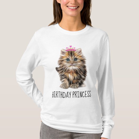 BIRTHDAY PRINCESS Dames T-Shirts (Voorkant)