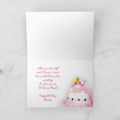 Birthday Princess - Doll Cake Fantasy Kaart (Binnen)