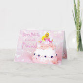 Birthday Princess - Doll Cake Fantasy Kaart (Voorkant)