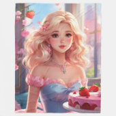 Birthday princess fleece deken (Voorkant)