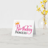 Birthday Princess Gift, cadeau voor meisjes Kaart (Gele Bloem)