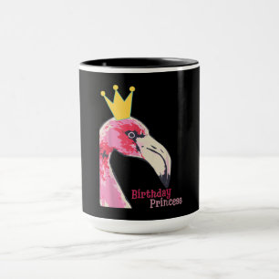 Birthday Princess Girl Flamingo   Cute Flamingo Mok