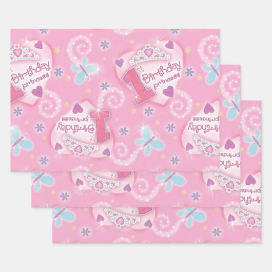 Birthday Princess Inpakpapier Vel (Set)