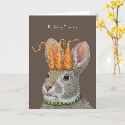 Birthday Princess-kaart Kaart (Gele Bloem)