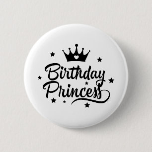 Birthday Princess Ronde Button 5,7 Cm